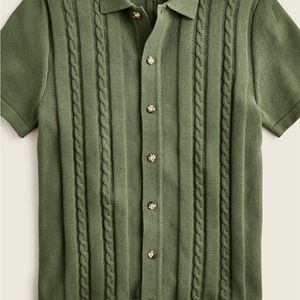 J.crew cotton cable sweater polo